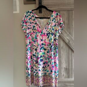Lilly Vibrant Floral V-Neck Dress